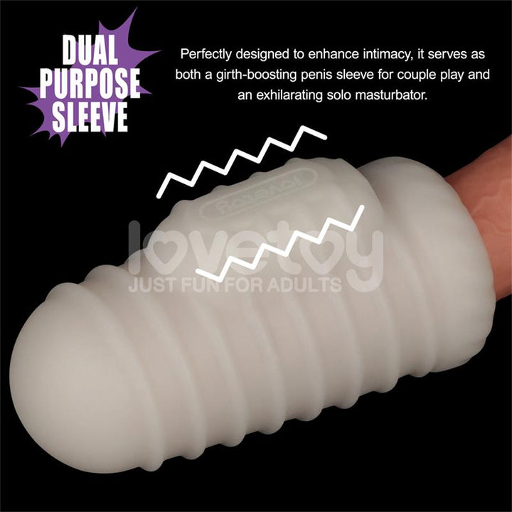 Knights Ring Vibrating Dual Purpose Sleeve Wavy