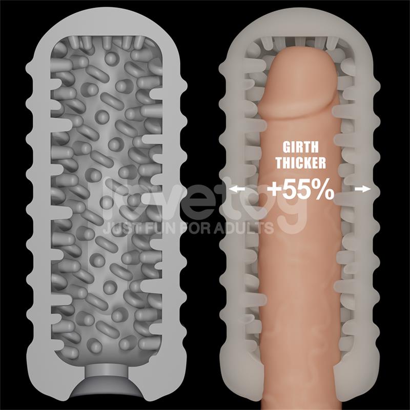 Knights Ring Vibrating Dual Purpose Sleeve Wavy