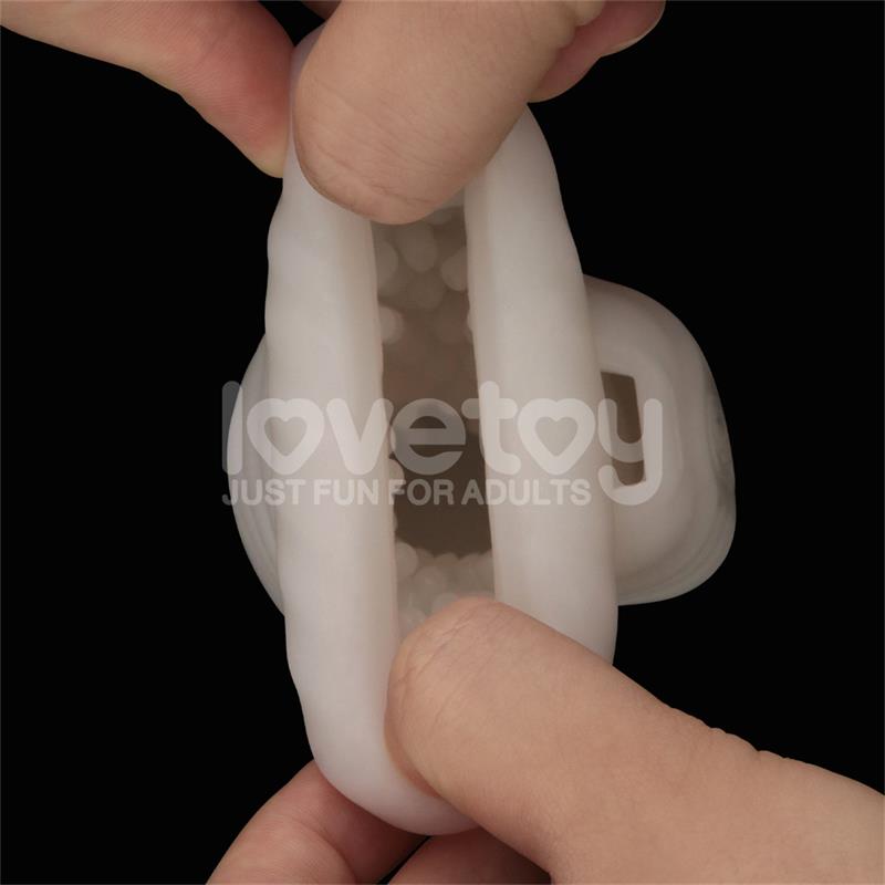 Knights Ring Vibrating Dual Purpose Sleeve Wavy