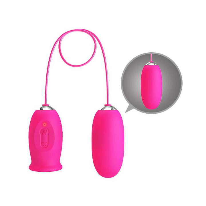 Daisy Vibrating Egg with Licking Tongue Pink