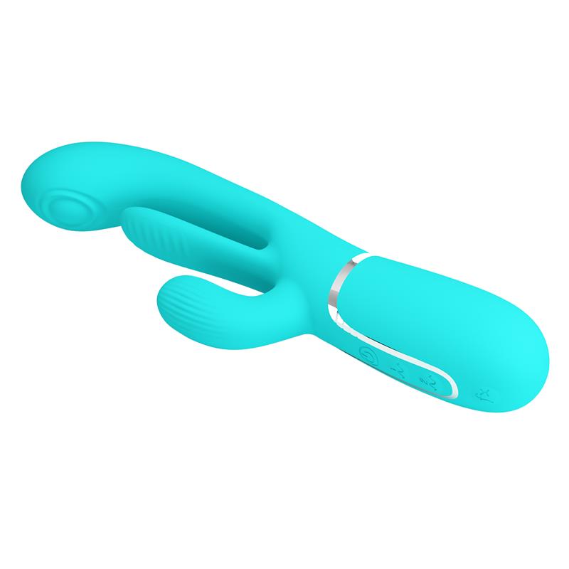 Shania Tripple Rabbit Vibrator Turquoise