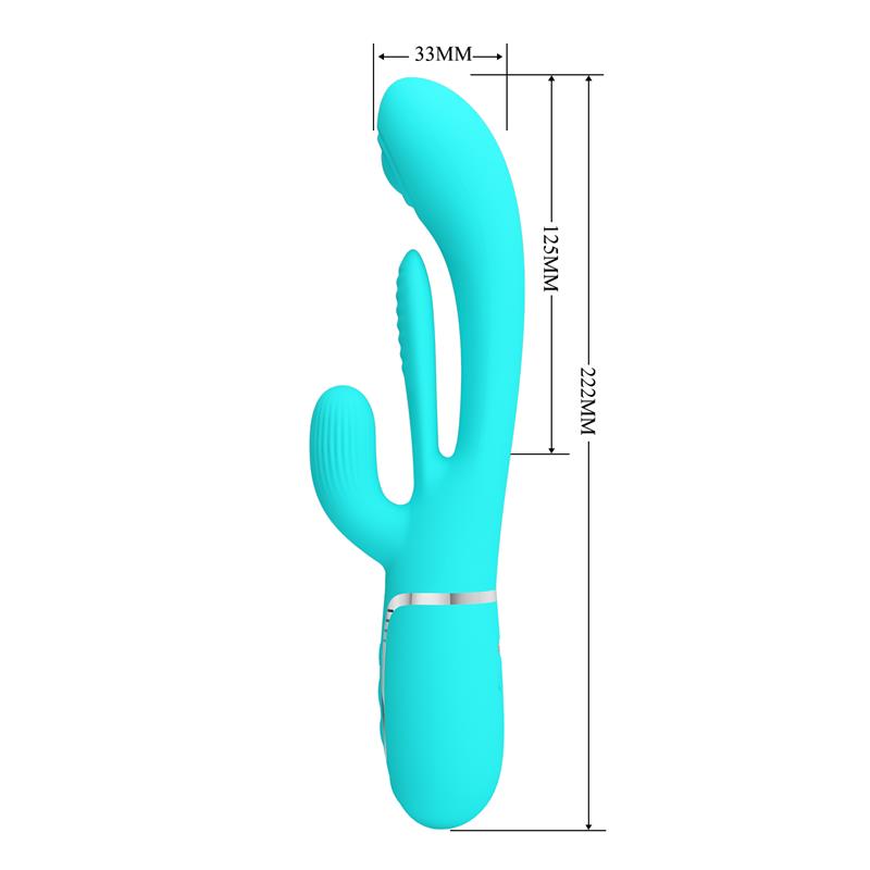 Shania Tripple Rabbit Vibrator Turquoise