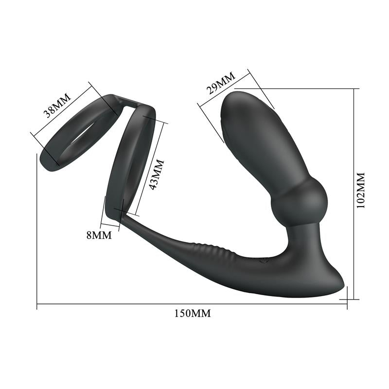 Emoni Vibrating Butt Plug and Cock Ring