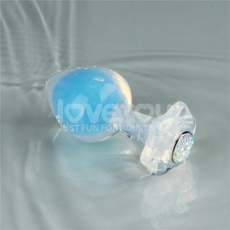Gemoria Silicone Butt Plug Internal Steel Ball Glow in the Dark