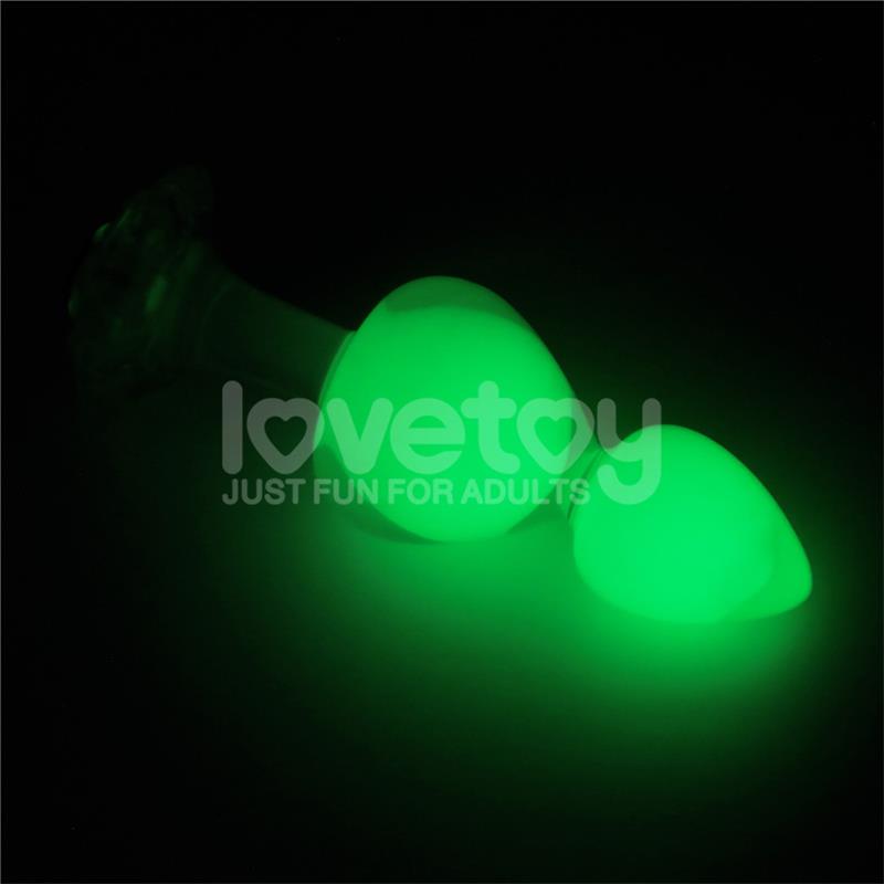 Gemoria Silicone Butt Plug Internal steel ball Glow in Dark