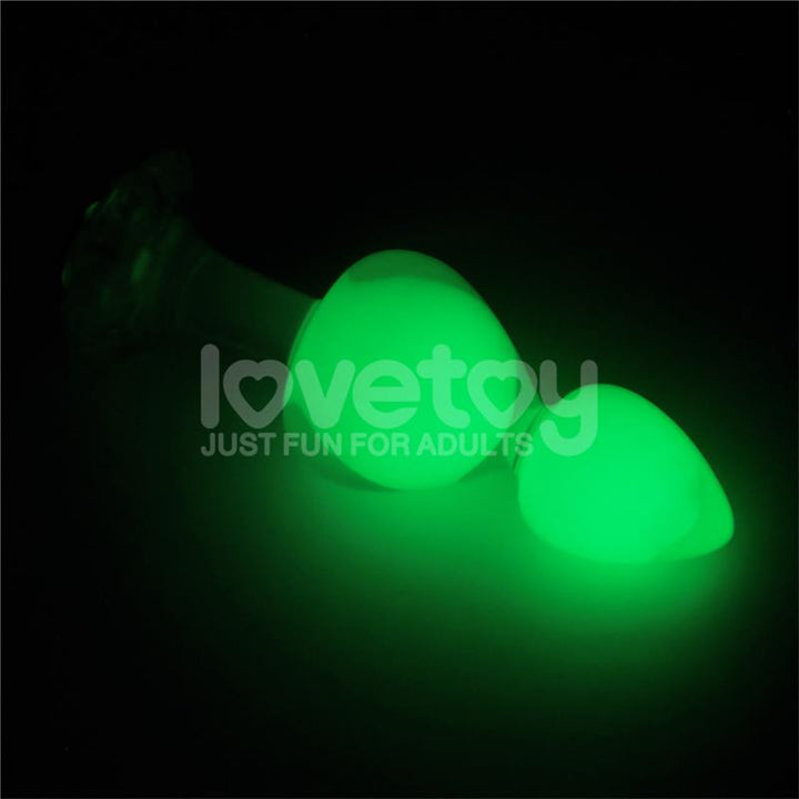 Gemoria Silicone Butt Plug Internal steel ball Glow in Dark