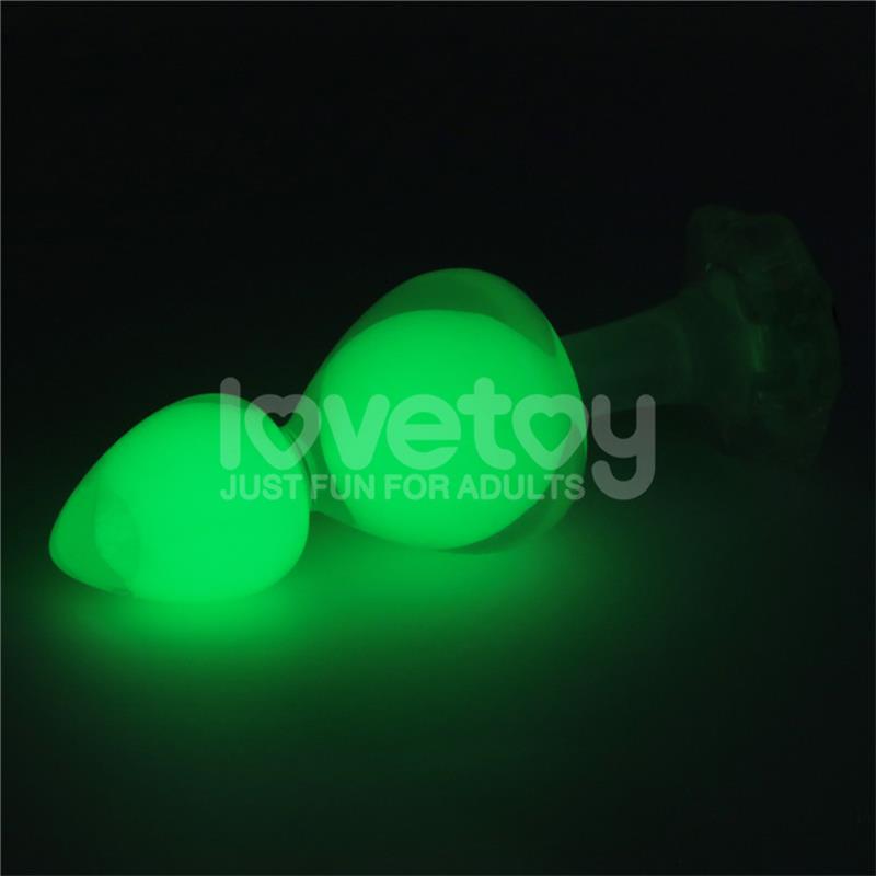 Gemoria Silicone Butt Plug Internal steel ball Glow in Dark