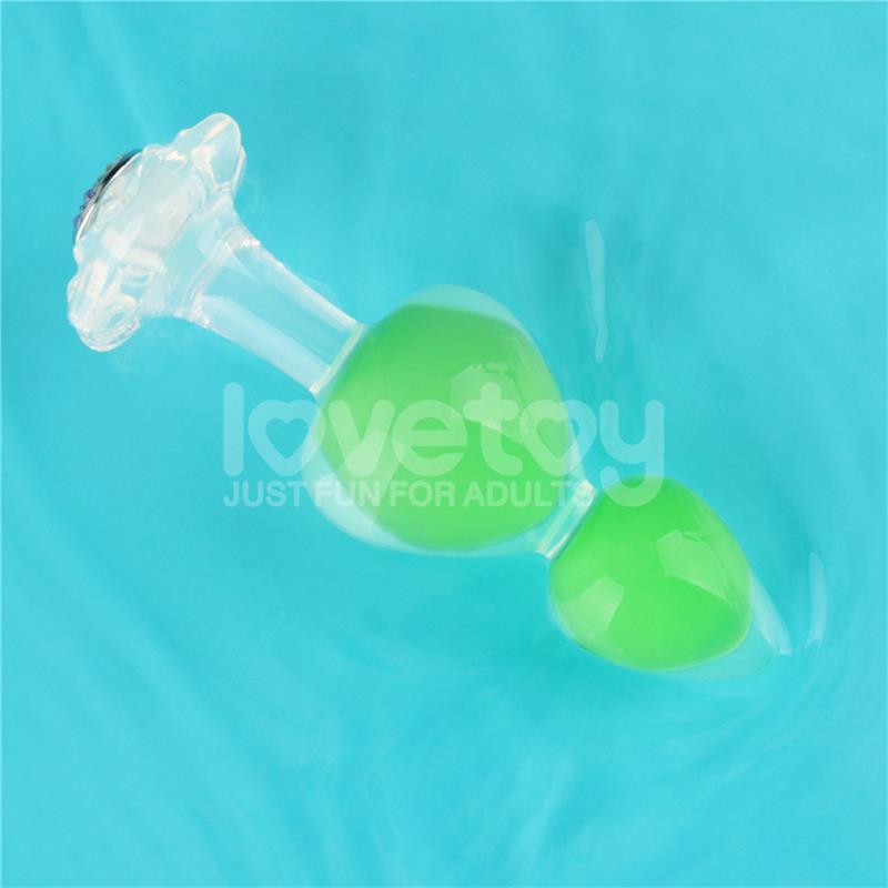 Gemoria Silicone Butt Plug Internal steel ball Glow in Dark