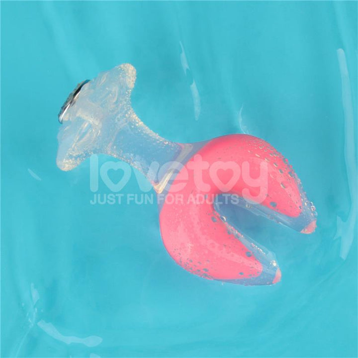 Gemoria Silicone Butt Plug dual crescent shaped tip Glow Dark