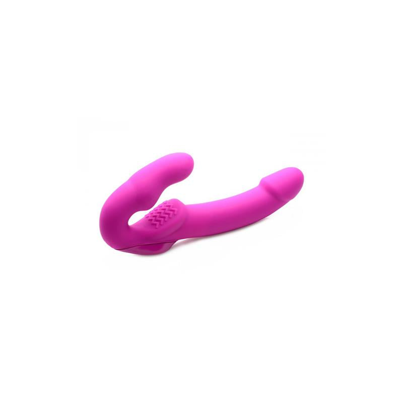 Evoke Vibrating Strapless Strap On USB Pink