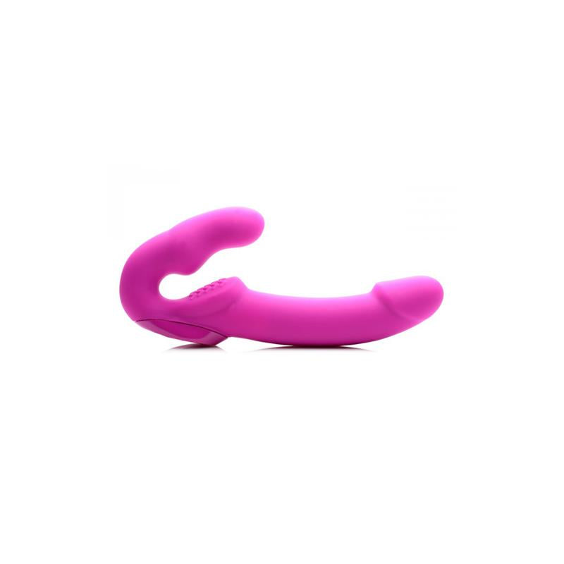 Evoke Vibrating Strapless Strap On USB Pink