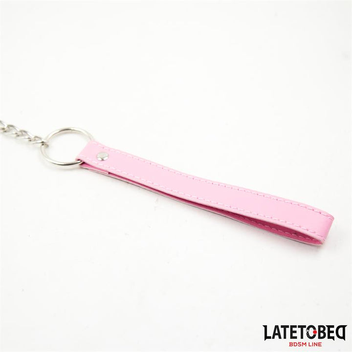Metal Chain Leash Pink 65cm