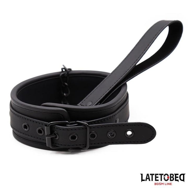 Set Collar and Leash Neoprene Black