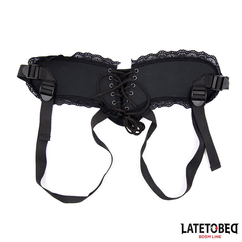 Lace Edge Strap On with Silicone Ring