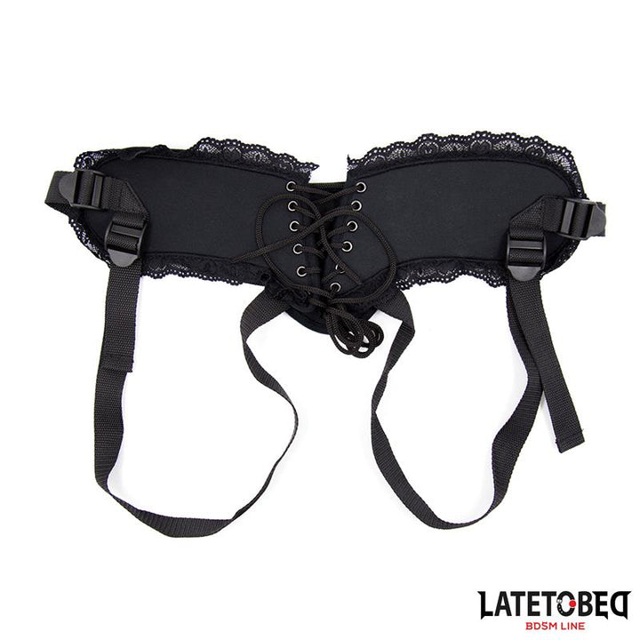 Lace Edge Strap On with Silicone Ring