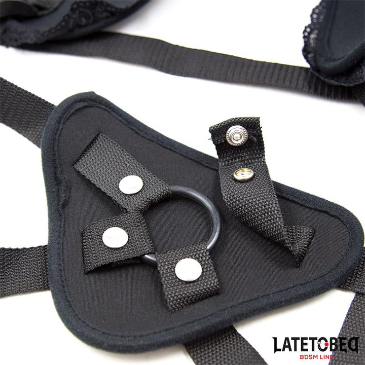 Lace Edge Strap On with Silicone Ring
