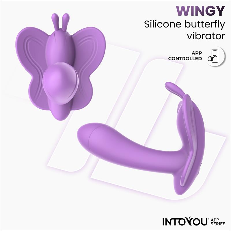 Wingy Butterfly Vibrator with App Lavender