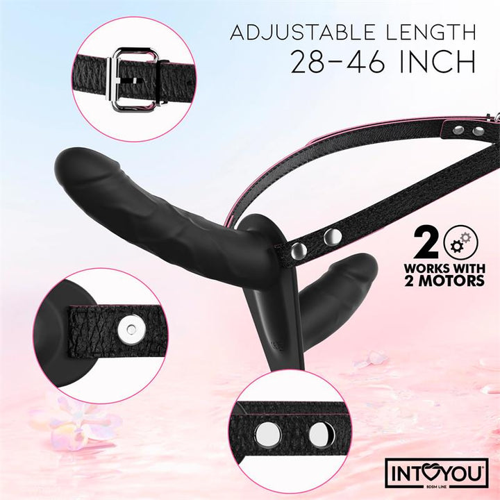 Jordan Strap on with Double Vibrating Dildo and Remote
