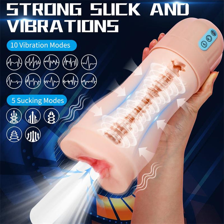 Masturbator with Vibration and Sucking Efect Suctroker V10 X