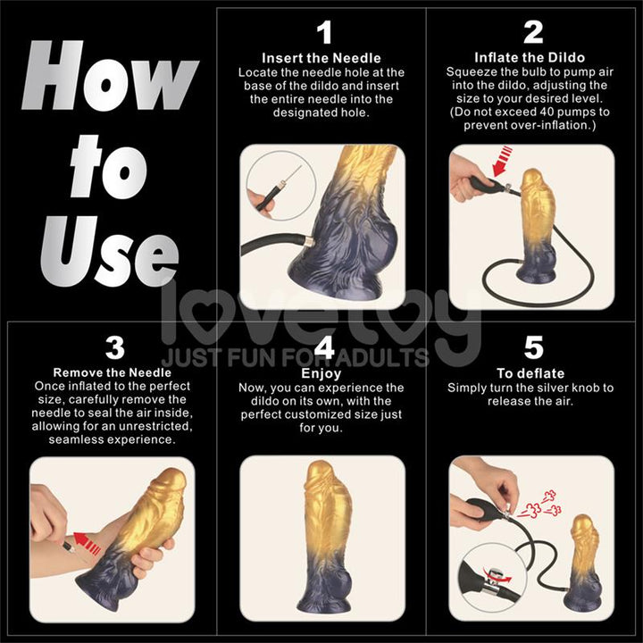 Dual Density Silicone Inflatable Dildo 8