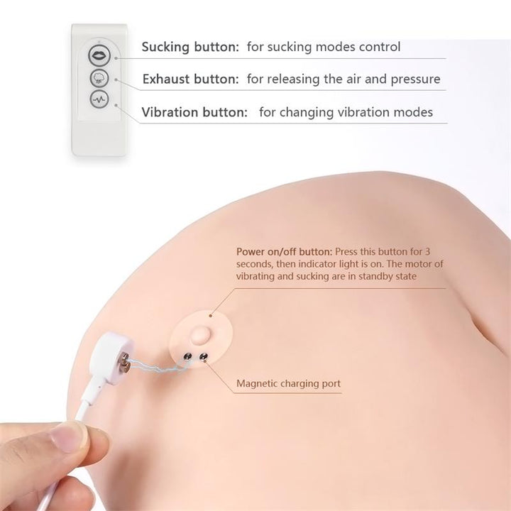 Ingrid Torso with Vibration and Sucking Efect 153 kg