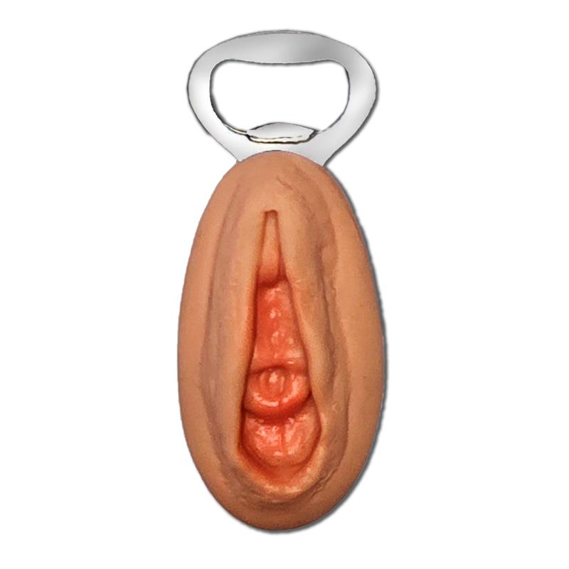 Vagina shaped bottle opener