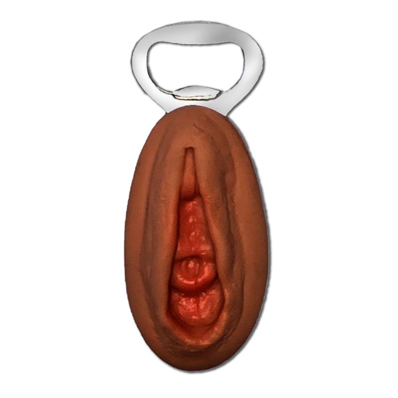 Vagina shaped bottle opener Brown