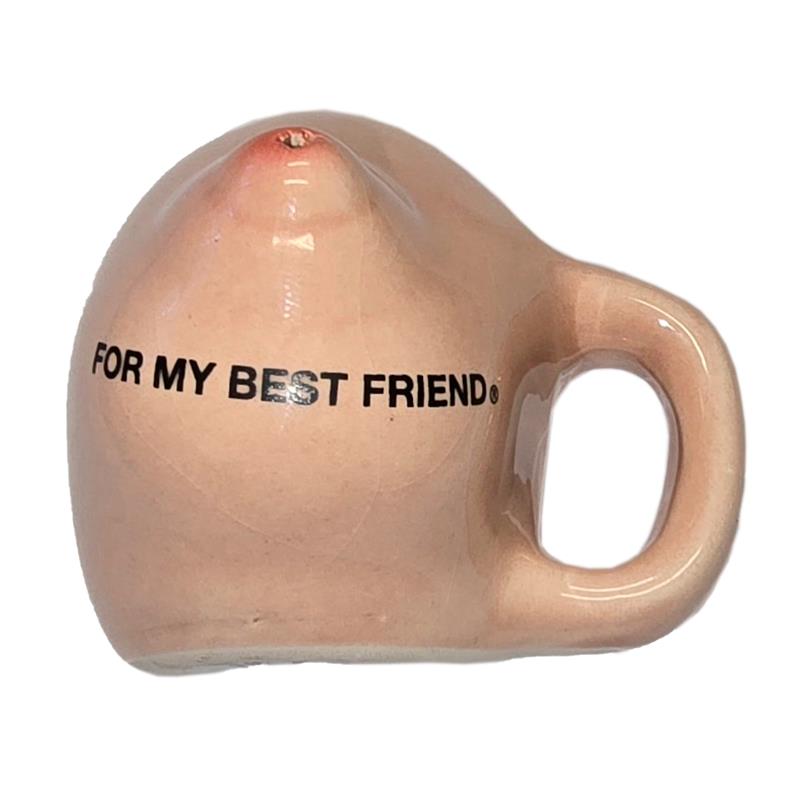 Ceramic breast shaped fridge magnet