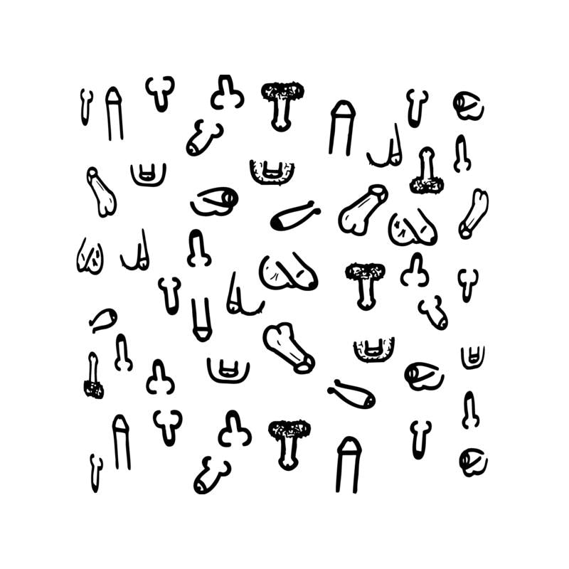 Penis square coasters 10 units
