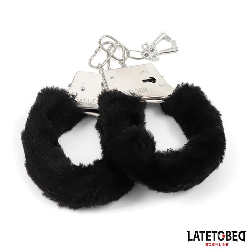 Furry Metal Cuff Black