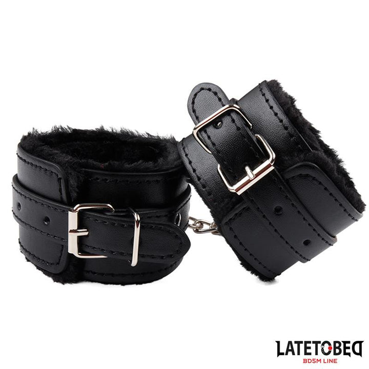 Furry Ankle Cuff Black