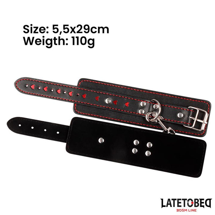 Cuff with Chain and Hearts