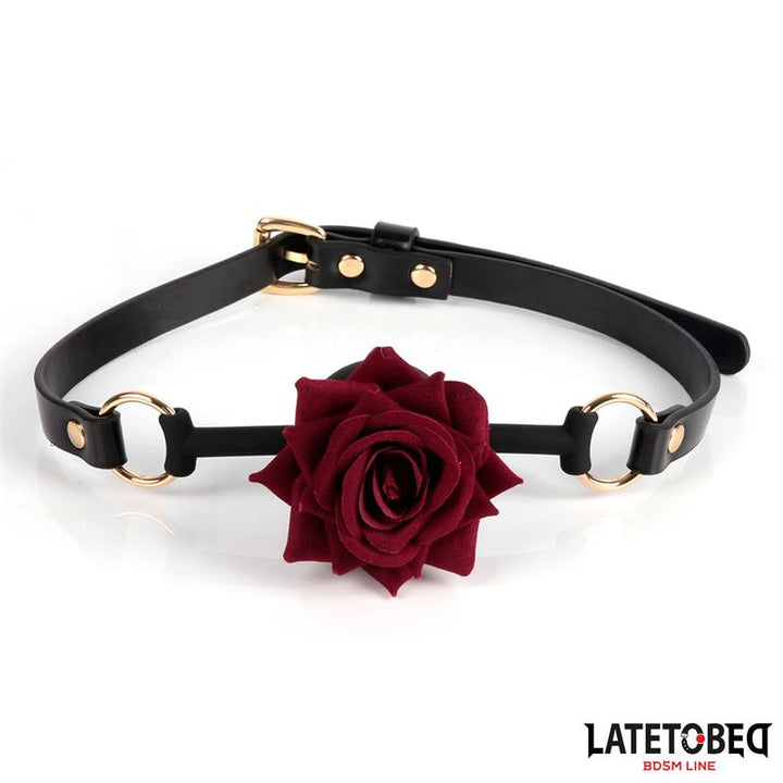 Gold Metal rose gag Ball