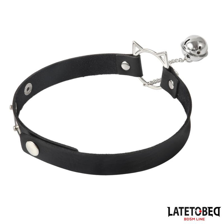 choker with cat ear hoop and bell