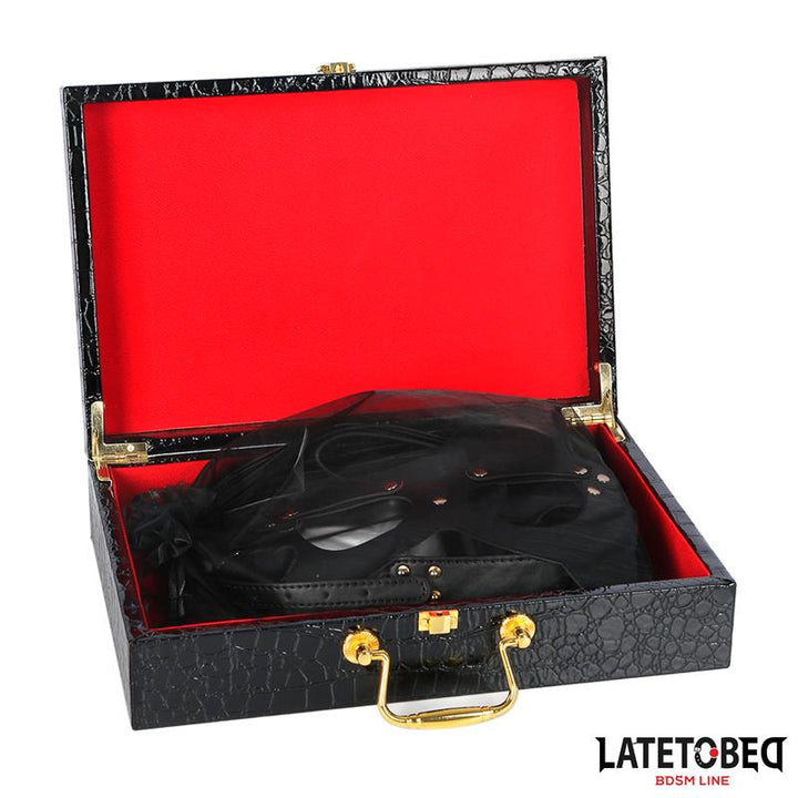 8 Piece Leather Bondage Kit with Storage Case