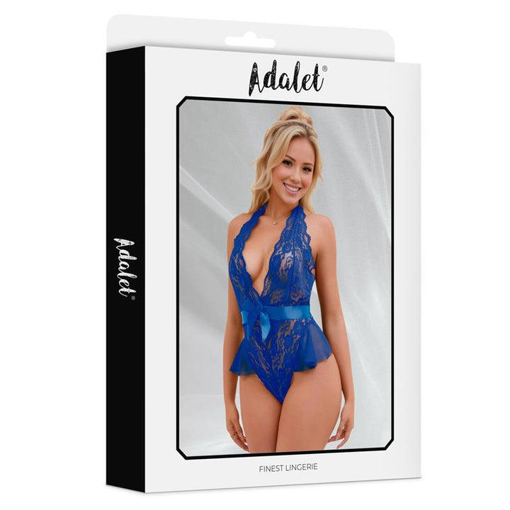 Violet Halter V Neckline Teddy