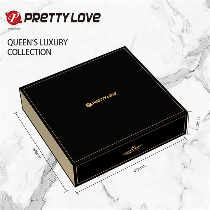 Luxury Set Queens with 12 Toys Black and 18k Gold