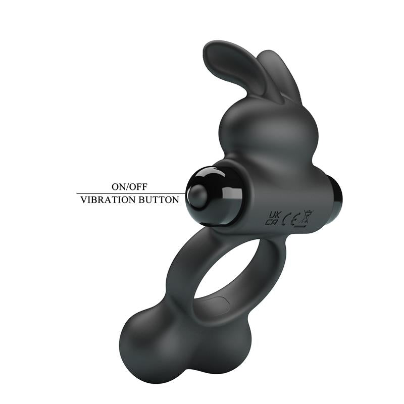 Yusuf Vibrating Penis Ring with Steel Beads 2x33gr
