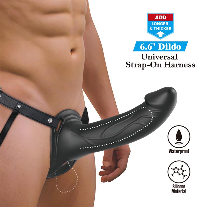 London Universal Strap On Harness with Hollow Dildo 66