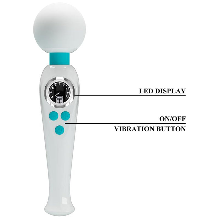 Skyler Massager Wand with Digital Screen White