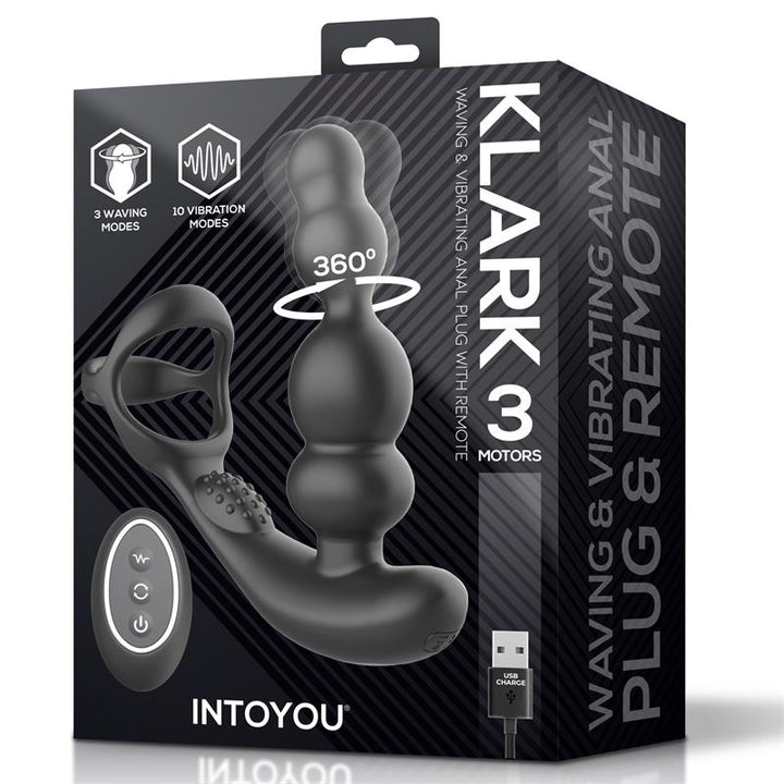 Klark Vibrating and Waving Butt Plug with Remote