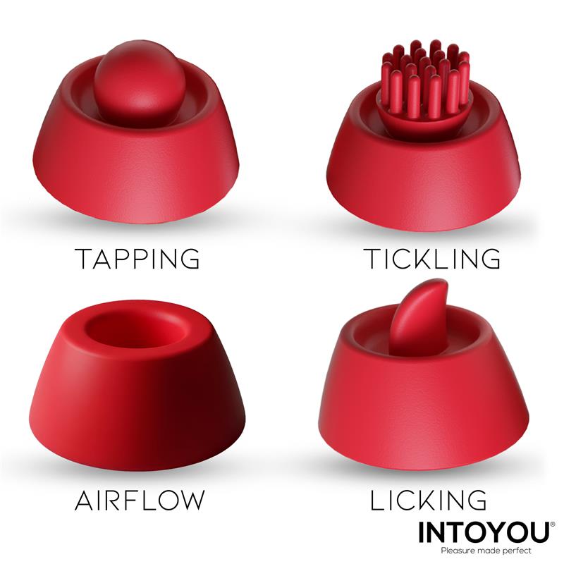 Beeny Stimulator with 4 Caps Suction Tapping Tickling and Licking