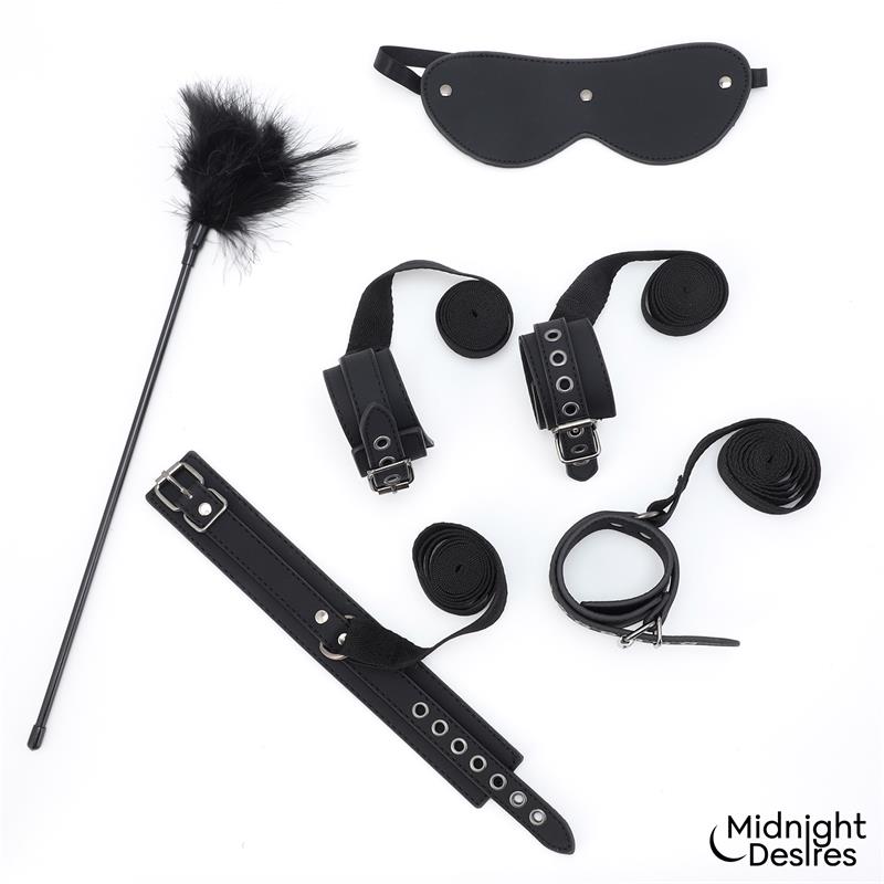 Bondage Set with Blindfold Feather Tickle and Cuffs