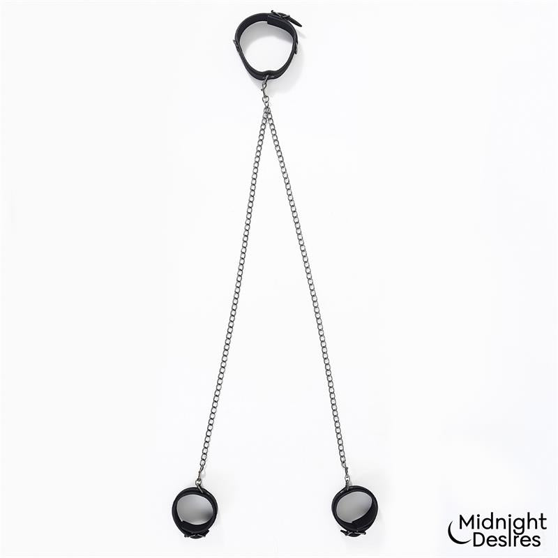 Collar and Ankle Cuffs with Chain