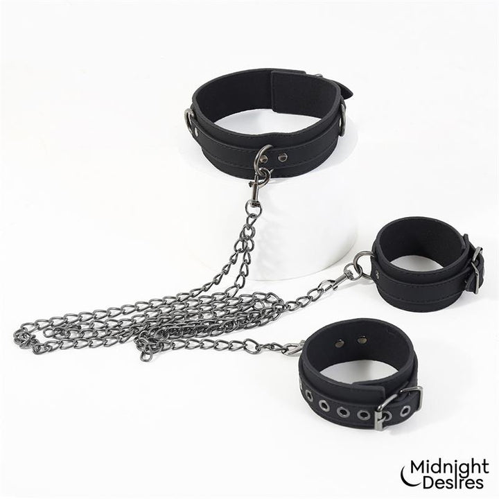 Collar and Ankle Cuffs with Chain