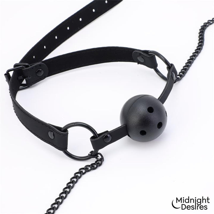Ball Gag with Nipple Clamps