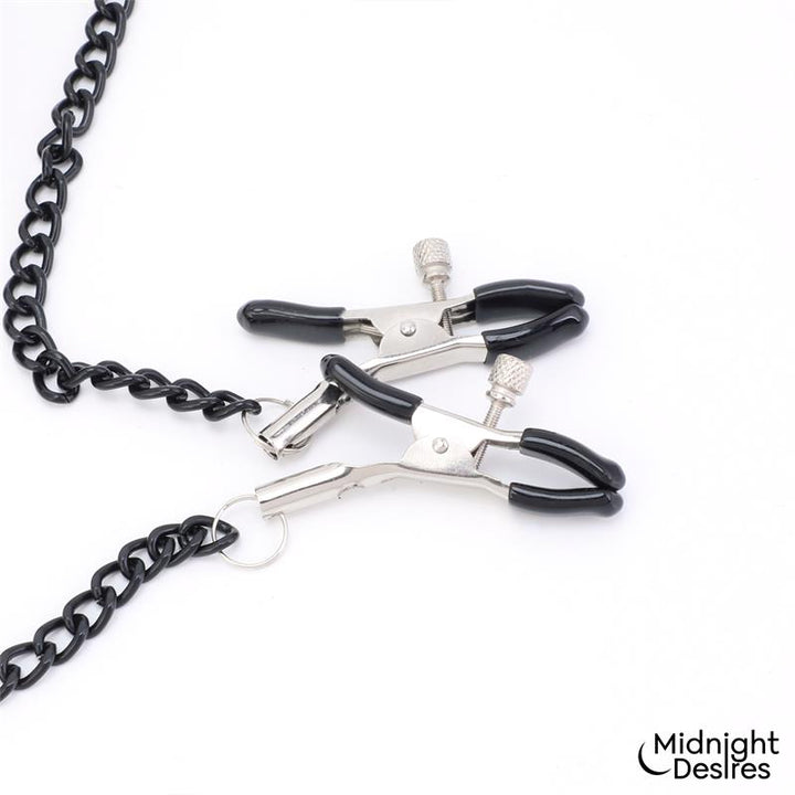 Ball Gag with Nipple Clamps