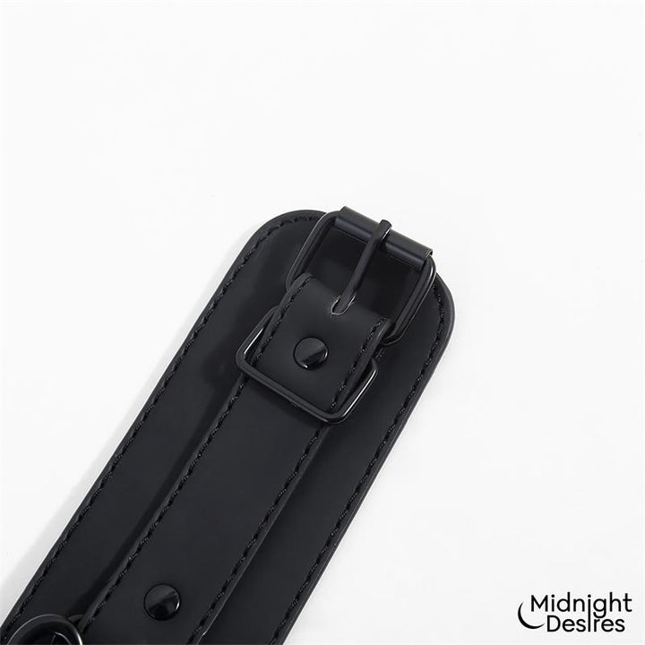 Restraint Set with Collar with Leash and Cuffs