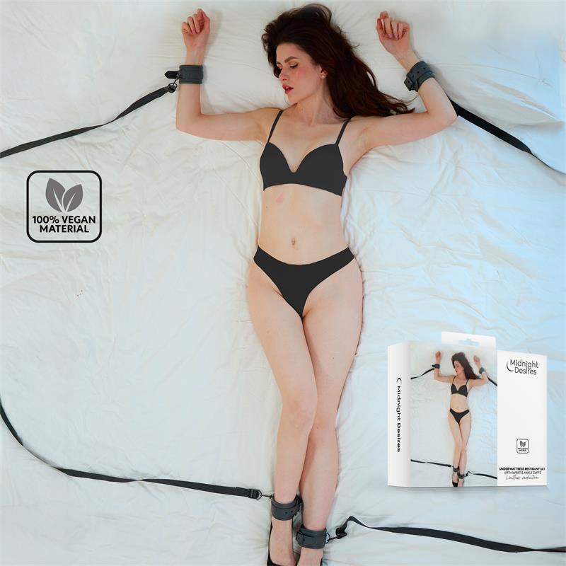 Under Mattress Set with Wrist Ankle Cuffs Cl24