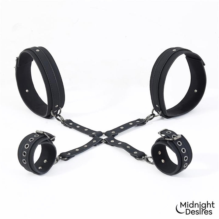 Cuffs and Thigh Hogtie Set